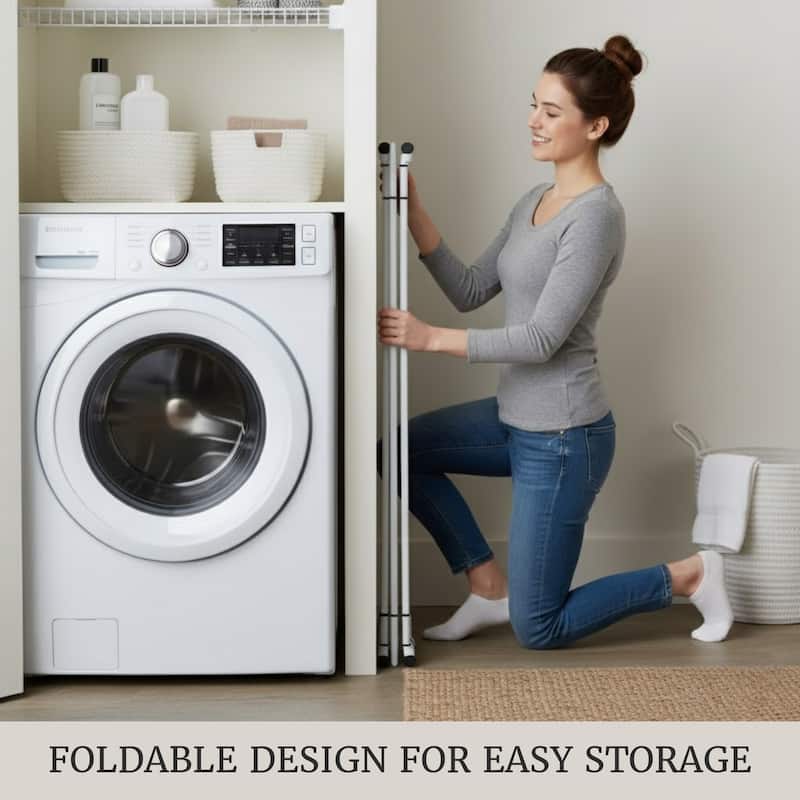 Clothes Drying Rack - Collapsible and Compact for Indoor/Outdoor Use by Lavish Home (White)