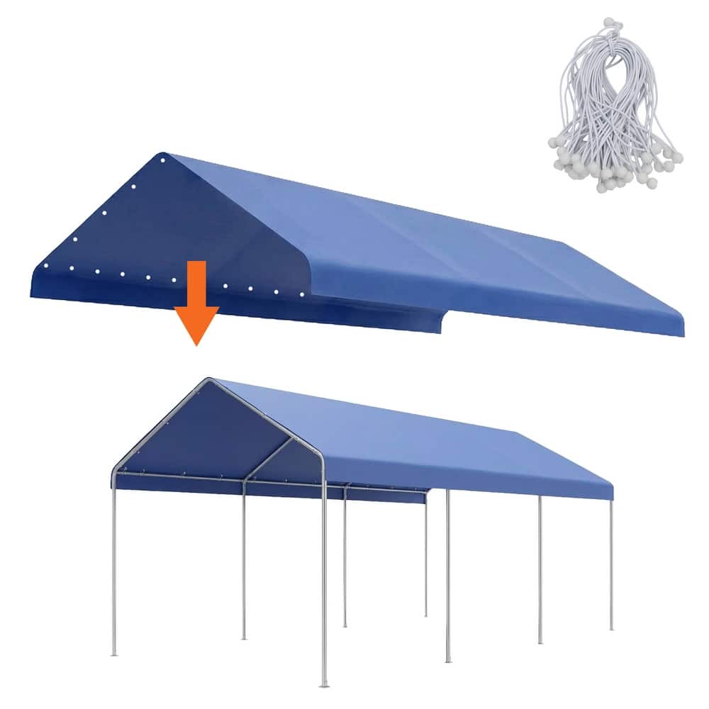 Aoodor 10 x 20 FT Carport Replacement Canopy Cover