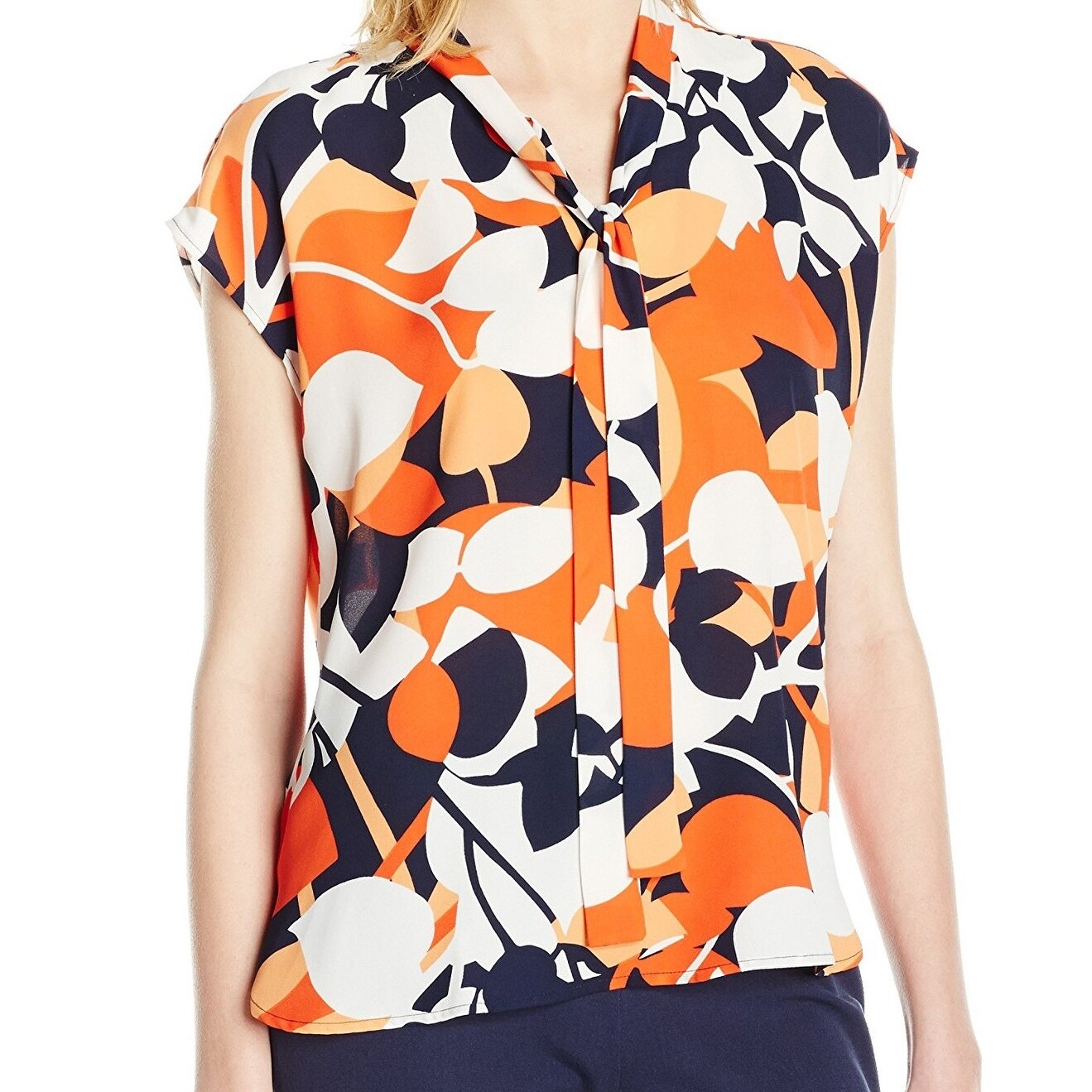 orange and navy women's clothing
