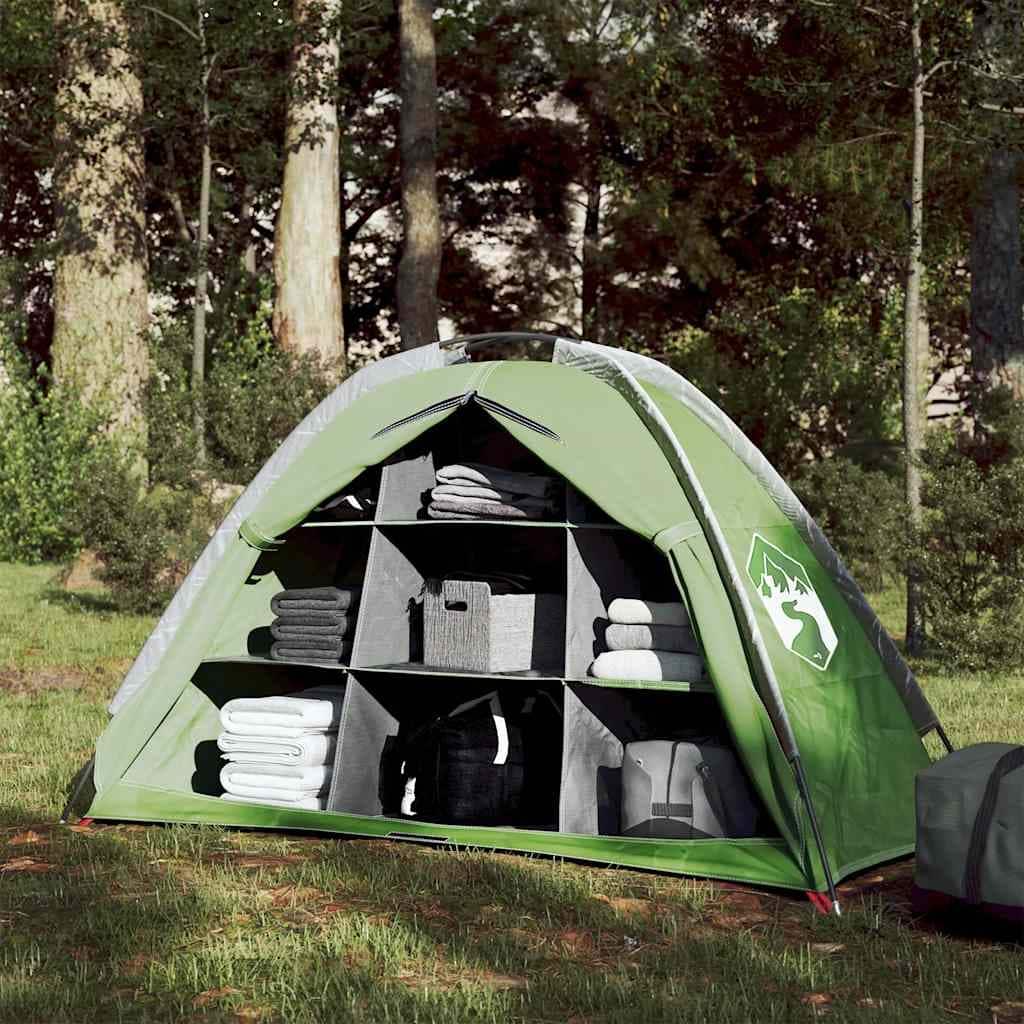 vidaXL Storage Tent 9 Compartments Green Waterproof - 49.2" x 19.7" x 26.8"