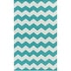 preview thumbnail 31 of 42, Hand-Woven Macy Chevron Cotton Rug 2' x 3' - Teal
