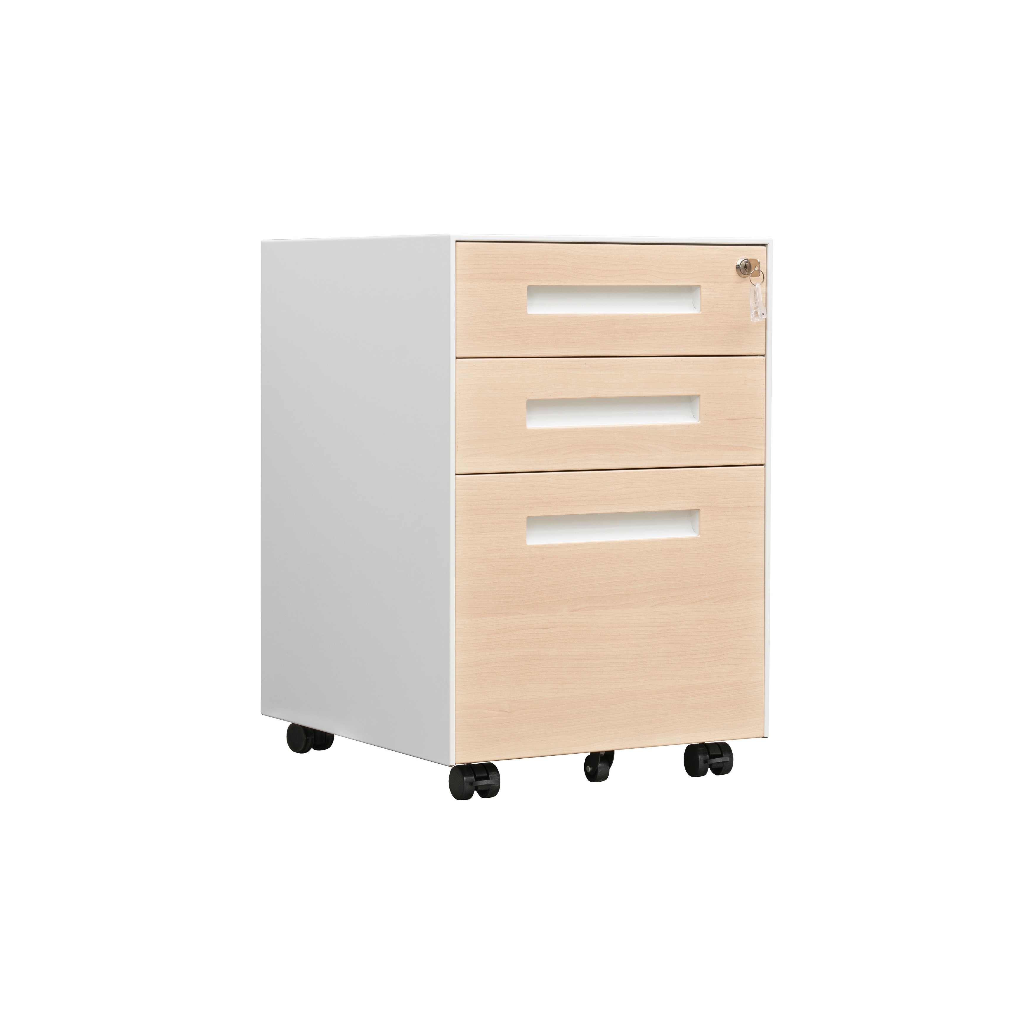 3 Drawer Mobile File Cabinet with Lock Steel File ...
