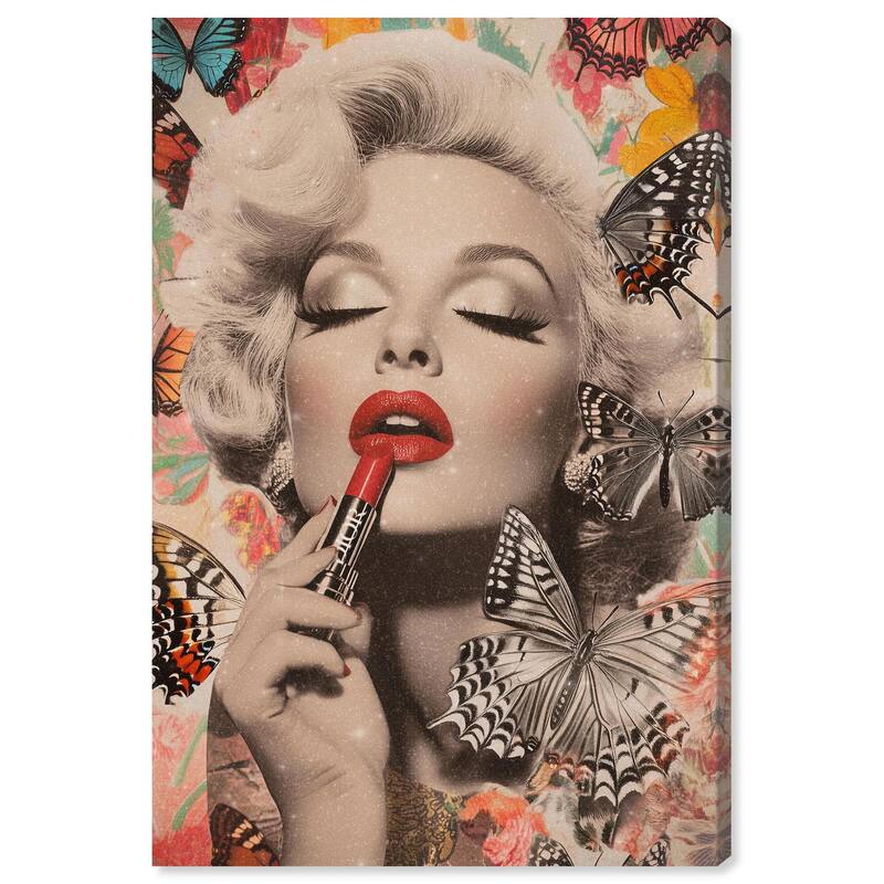 Iconic Lady Butterfly Collage Canvas by Art Remedy, Gallery Wrapped - 16" x 24"