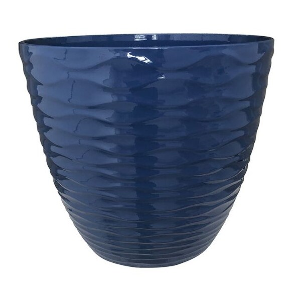 Southern Patio 15 in. Dia. Resin Gallway Patio Planter Navy. Opens flyout.