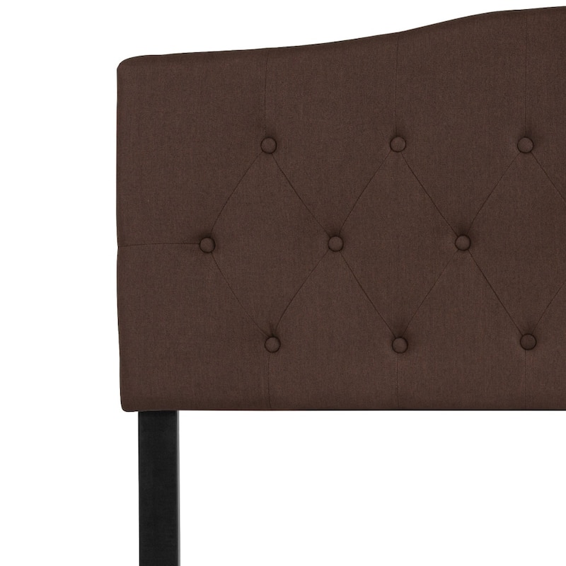 Arched Button Tufted Upholstered Headboard