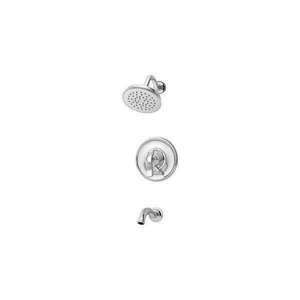 Symmons S-5102 Winslet Tub Filler and Single Function Shower Head with Pressure Balanced Valve Trim, Diverter, and Rough In