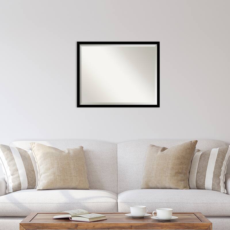 Beveled Wall Mirror - Jet Black Frame