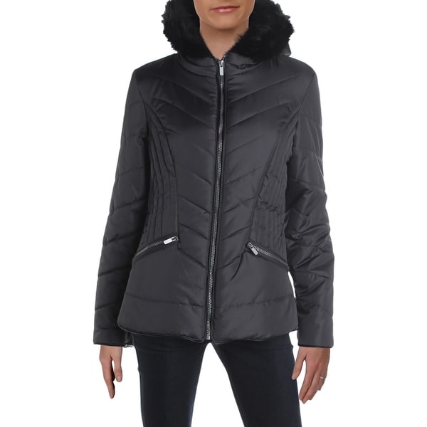 Shop Celebrity Pink Womens Juniors Puffer Jacket Winter Hooded