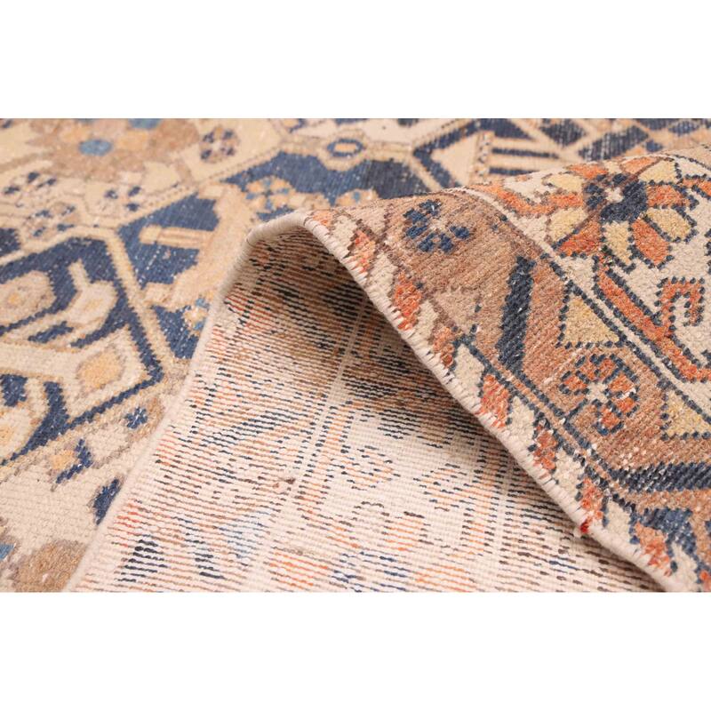 ECARPETGALLERY Hand-knotted Antalya Vintage Dark Navy Wool Rug - 6'8 x 9'9