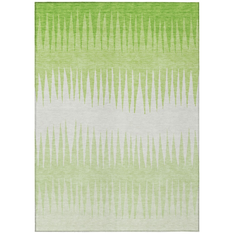 HomeRoots Striped Transitional Rectangle Outdoor Rug