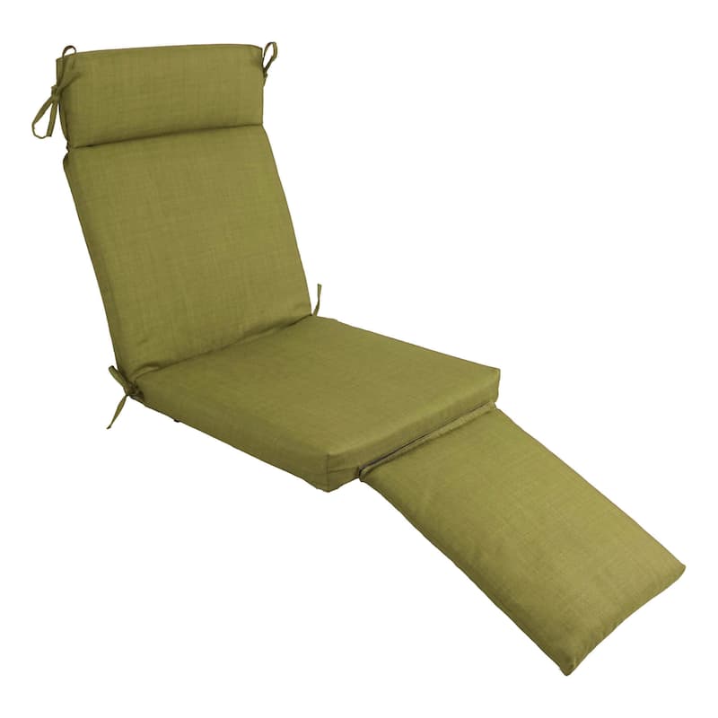 21-inch by 69-inch Outdoor Steamer Deck Lounger Cushion - Avocado