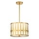 preview thumbnail 1 of 1, Royston 3 Light Antique Gold Pendant - 15'' W x 10.75'' H