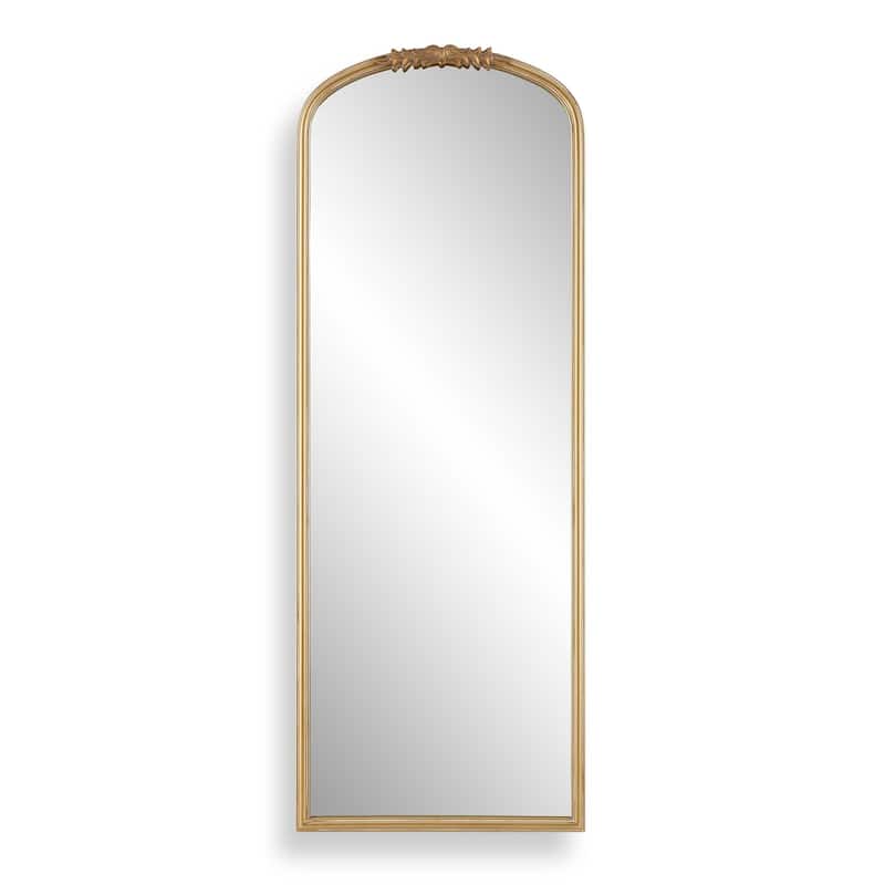 Silver Orchid Antique Gold Wood and Iron Arch Mirror - Gold