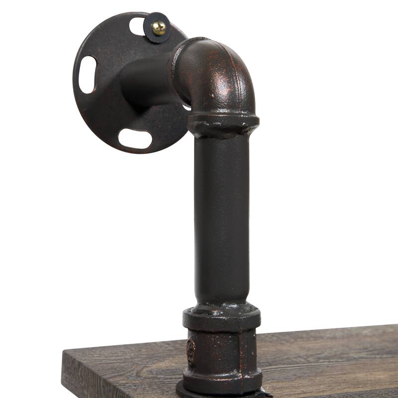 Leyva Industrial 3-tier Floating Wall Shelf by Carbon Loft