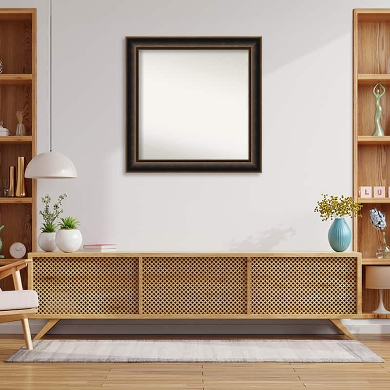 Villa Oil Rubbed Bronze Non-Beveled Wood Framed Wall Mirror - Villa Oil Rubbed Bronze