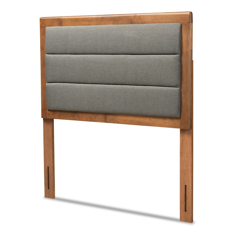 Dexter Modern and Contemporary Fabric and Wood Headboard-Dark Grey - Twin