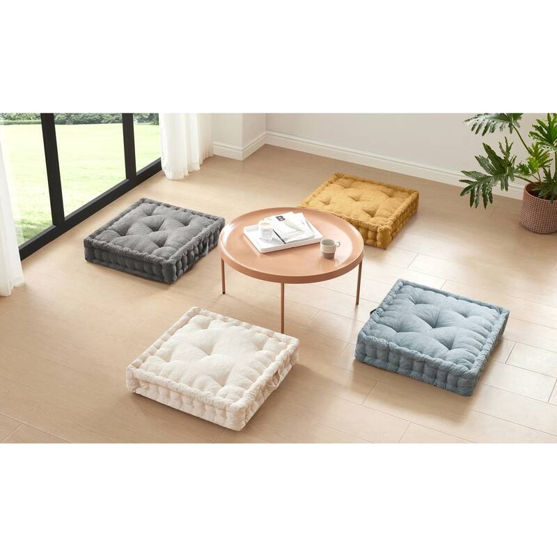 Intelligent Design Azza Poly Chenille Square Floor Pillow Cushion