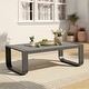 preview thumbnail 89 of 122, Spruce & Spring Outdoor Patio Furniture Set Aluminum Sofa Accent Chair Coffee Table - Light Gray