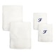 preview thumbnail 13 of 26, Sweet Kids 2-piece White Turkish Cotton Bath and Hand Towel Set with Royal Blue Monogrammed Initial F - White