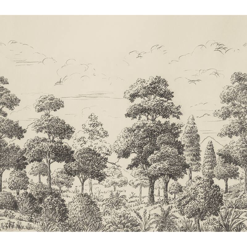 WallPops Scott Living Sylva Parchment Self Adhesive Mural - N/A