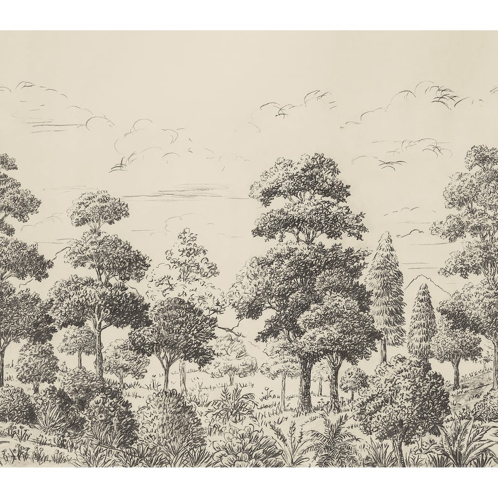 WallPops Scott Living Sylva Parchment Self Adhesive Mural - N/A