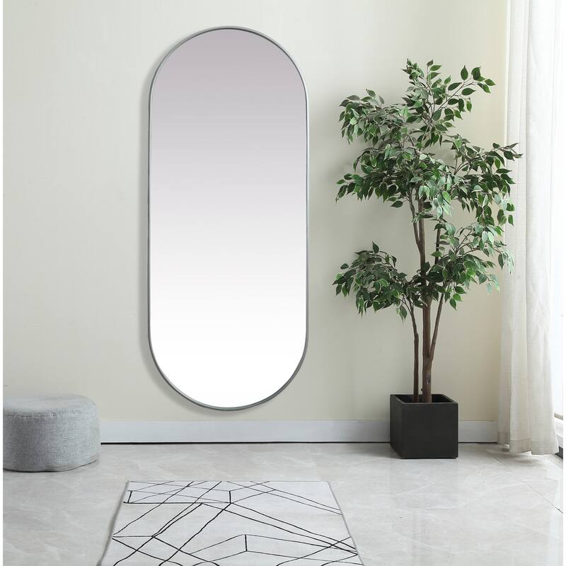 Elegant Lighting MR2A3072 Asha 30" W x 72" H Oval Framed Bathroom