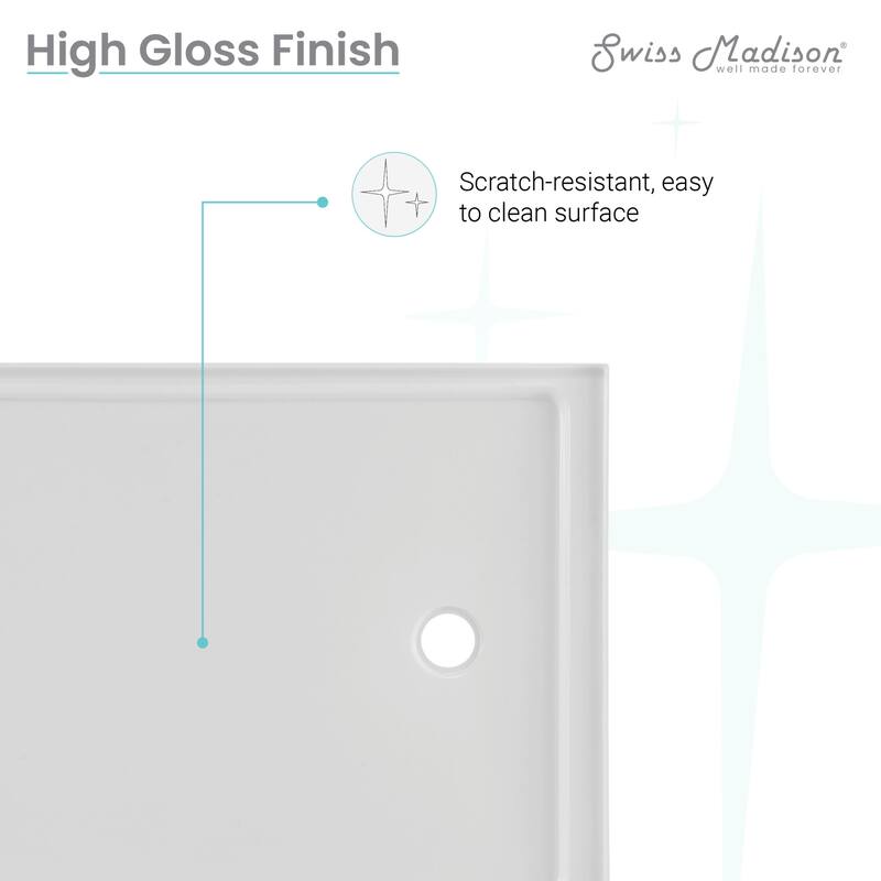 Swiss Madison SM-SB542 Carre 47-7/8" x 36" Rectangular Shower Base