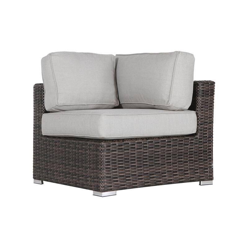 LSI 8 Piece Sectional Seating Group With Olefin Grey Cushions