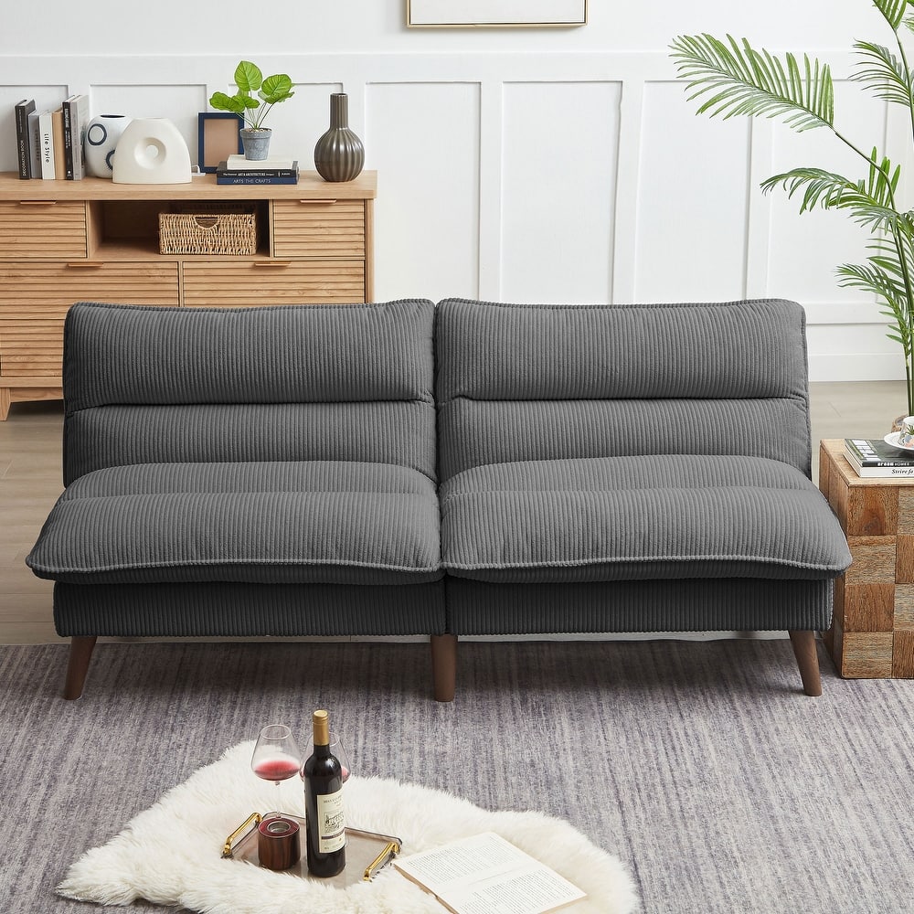 72.4" Armless Futon Sofa Bed