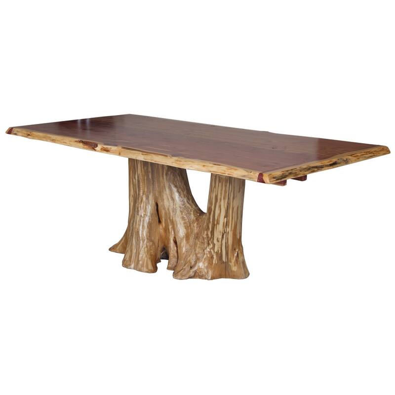 Red Cedar Log - Stump Table Set - Overstock - 34793677