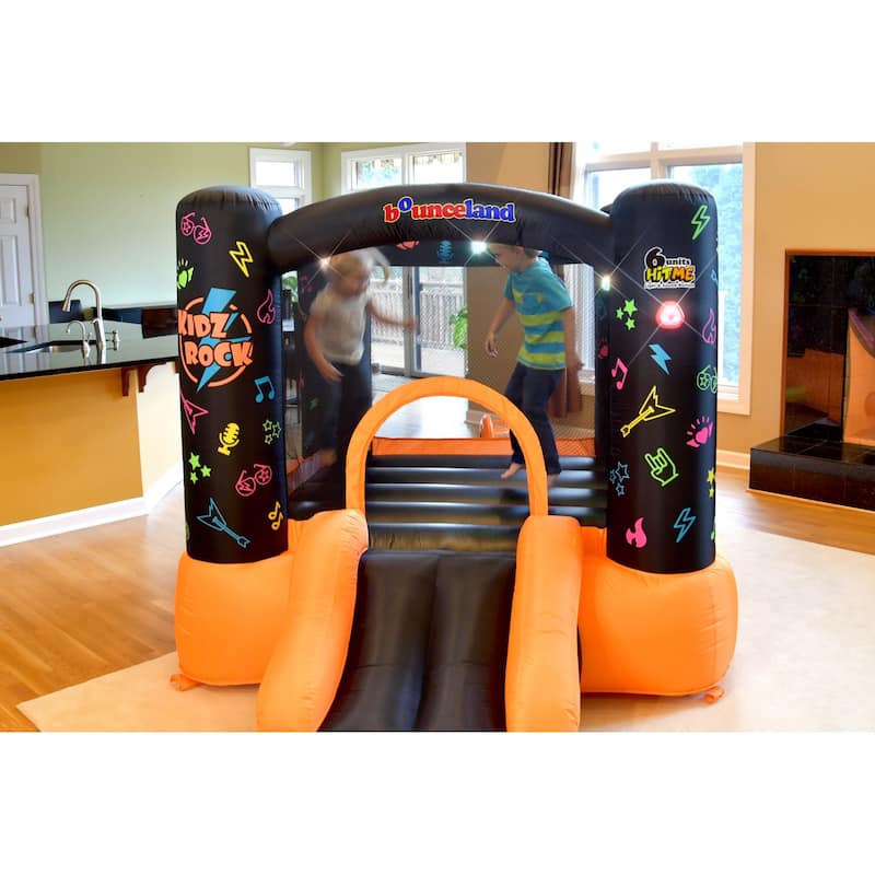 Bounceland Kidz Rock Bounce House with Lights and Sound interaction