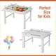 preview thumbnail 4 of 5, Kids Multi Activity Play Table Wooden Building Block Desk w/Paper Roll