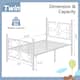 VECELO Metal Bed Frame with High Headboard and Footboard, Platform Beds with Heavy Duty Mattress Foundation