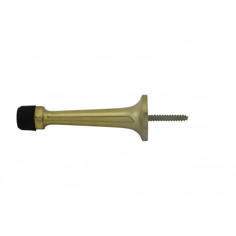 Door Stop Brass Wall Mount Black Spire Bumper | Renovator's Supply