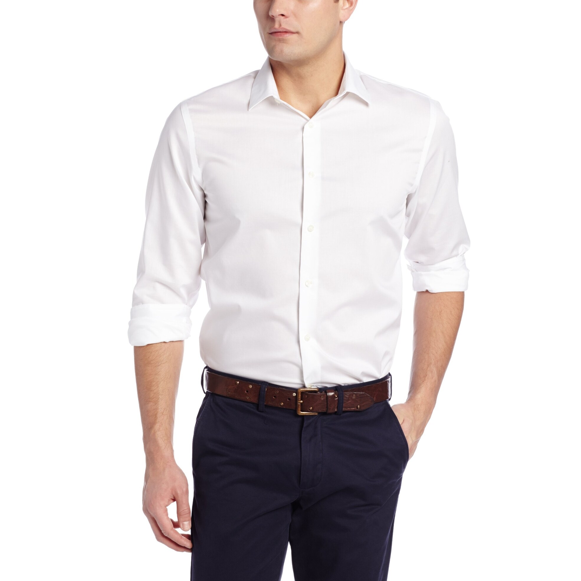 perry ellis white dress shirt