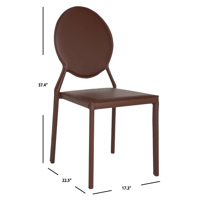 SAFAVIEH Gearldine Mid-Century White Dining Chair (Set of 2) - 17.3" x 22.5" x 37.4" - 17Wx23Dx37H