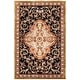 preview thumbnail 61 of 82, SAFAVIEH Handmade Classic Hazelle Traditional Oriental Wool Rug 5' x 8' - Black/Beige - Rectangle