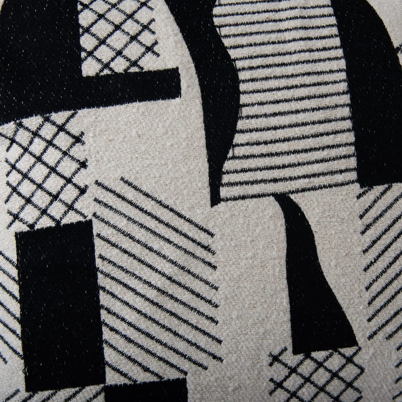 Rizzy Home Black Abstract Throw Pillow, 20x20