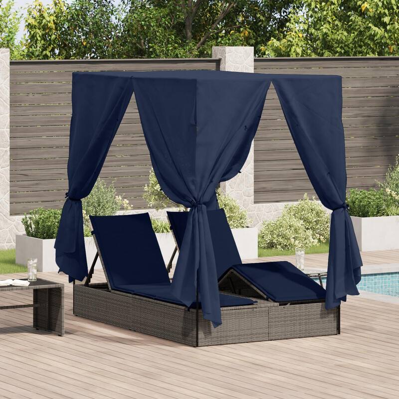 Outdoor Bed in Various Colors - Grey and navy blue