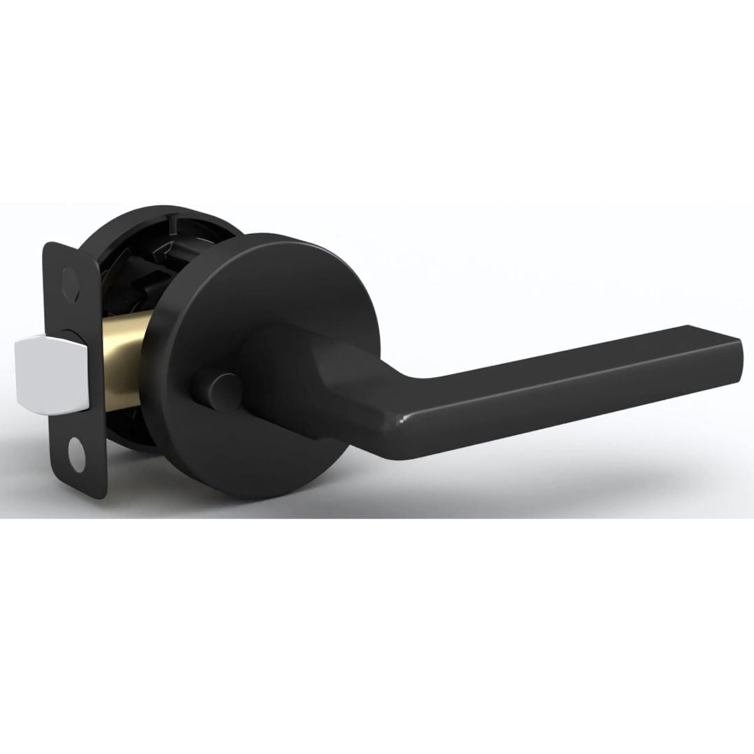 Mega Handles RALPH Round Privacy Lever Door Handle for Hallway, Closet & Bathroom – Stainless Steel Reversible Keyless Door Lock