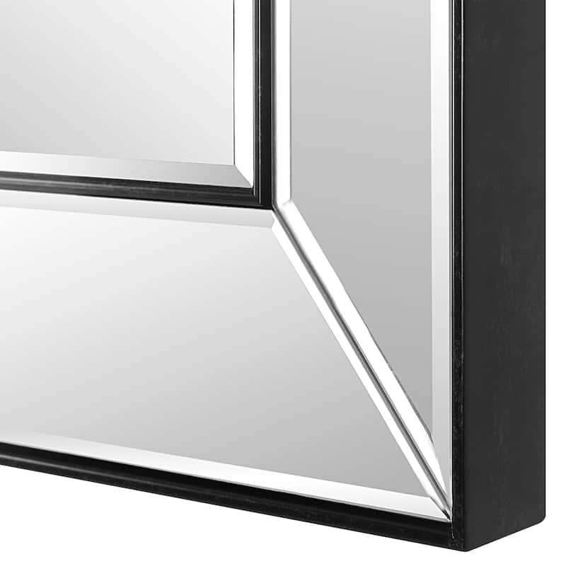 Copper Grove Mirrored Dark Bronze Frame Rectangular Wall Mirror