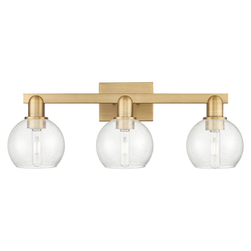 Innovations Lighting Endless Possibilities Arcadia - Athens - 3 Light 25" Bath Vanity Light - Brushed Brass/Seedy