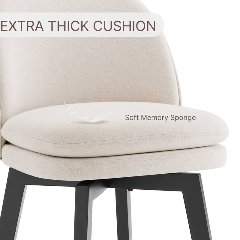 Spruce & Spring Madison Upholstered Swivel Counter Height Bar Stools