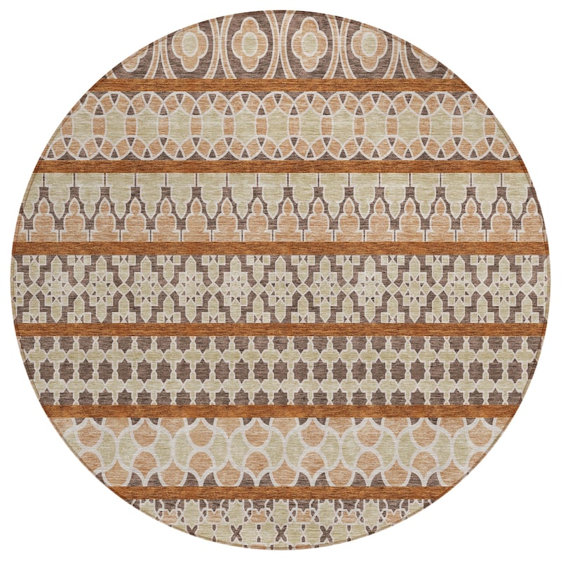 Machine Washable Indoor/ Outdoor Chantille Boho Stripe Rug