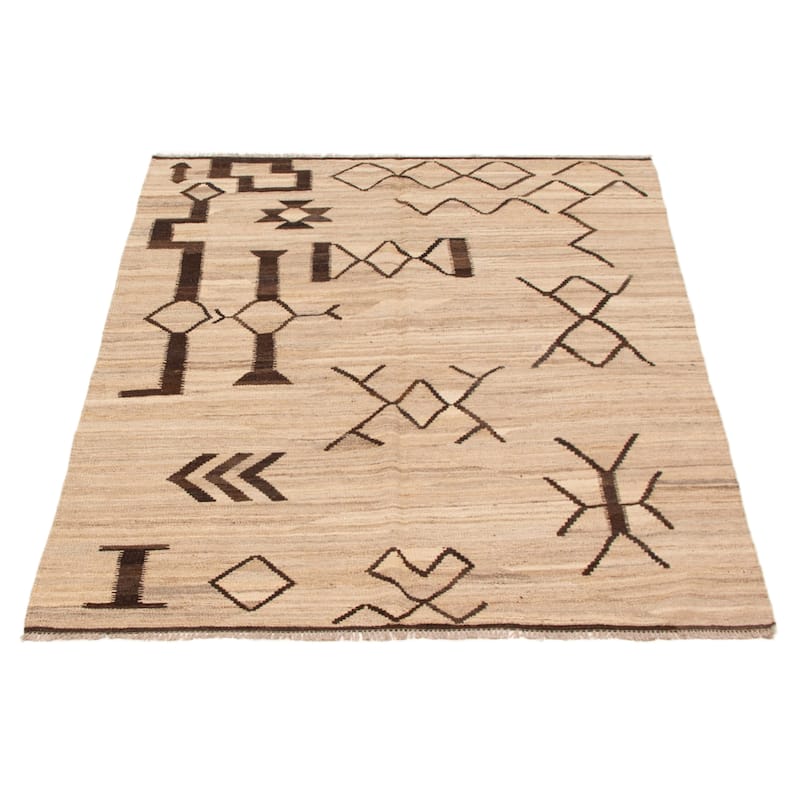 Sivas Khaki Kilim 5'1" x 6'9" - 5'1 x 6'9