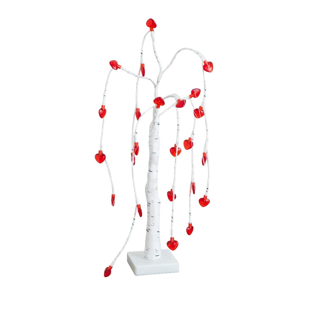 2-ft Pre-Lit Valentine's Day Willow Tree with 24 Heart Shaped Lights
