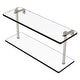 preview thumbnail 14 of 17, Allied Brass 16 Inch Two Tiered Glass Shelf Polished Nickel
