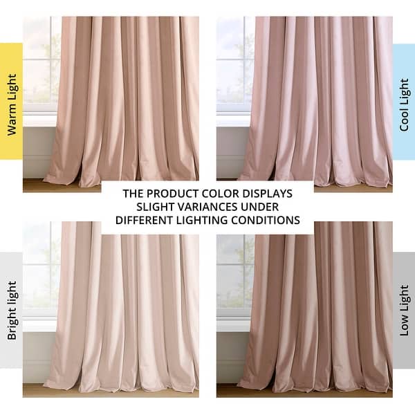 dimension image slide 2 of 10, Exclusive Fabrics Signature Blackout Velvet Curtain (1 Panel)