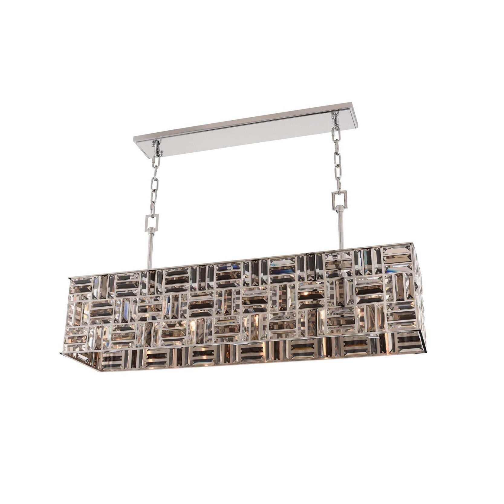 Allegri 031754  Modello 5 Light 42" Wide Crystal Linear Chandelier - Chandeliers For Bedrooms by Overstock.com