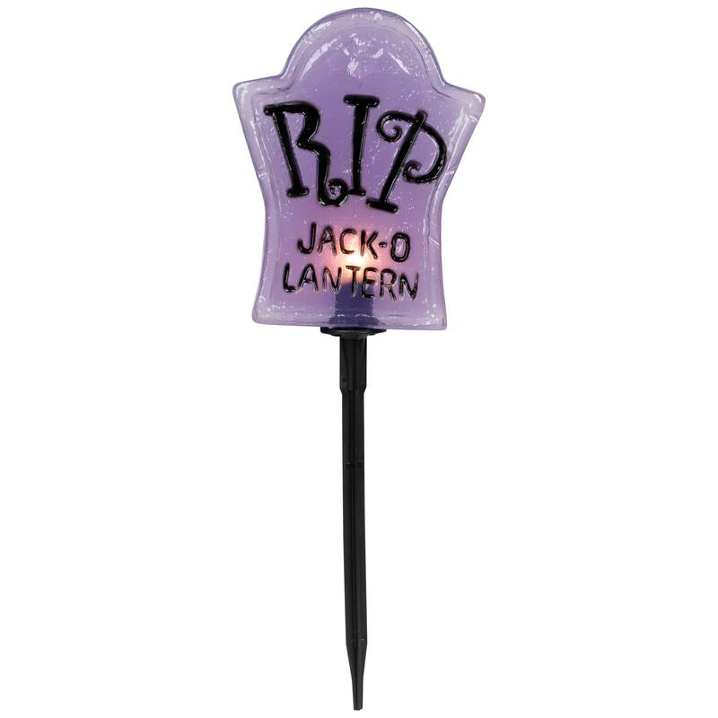Lighted R.I.P Tombstone Halloween Outdoor Pathway Markers - 18" - Set of 3